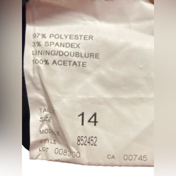 JS Collections Black Satin Dress Pants Cocktail Evening Size 14 - Picture 11 of 11